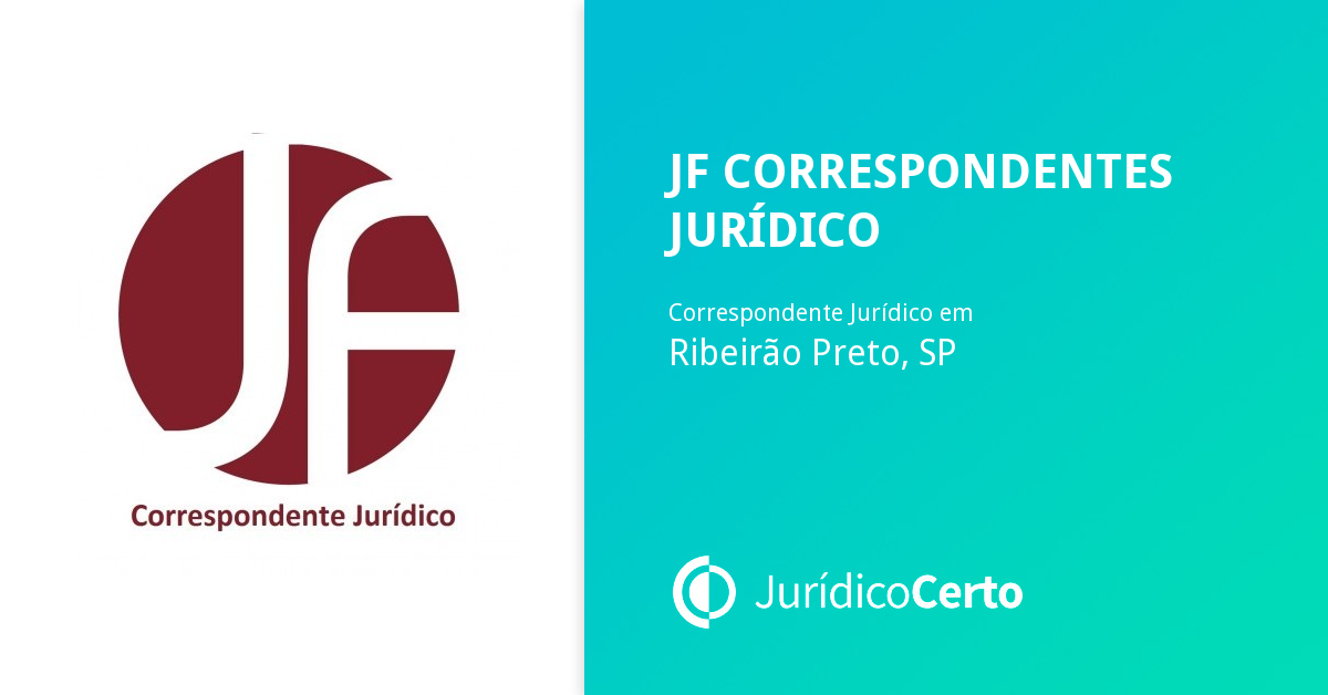 Jf Correspondentes Jurídico, Bacharel em Direito e Correspondente Jurídico em Ribeirão Preto, SP Jf Correspondentes Jurídico, Bacharel em Direito e Correspondente Jurídico em Ribeirão Preto, SP